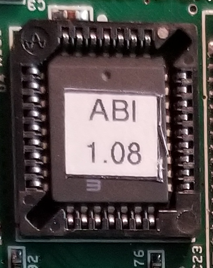 And I can't tell what this is because of the sticker, but I can guess from the sticker and socket that it's an (E)EPROM, so probably the BIOS.