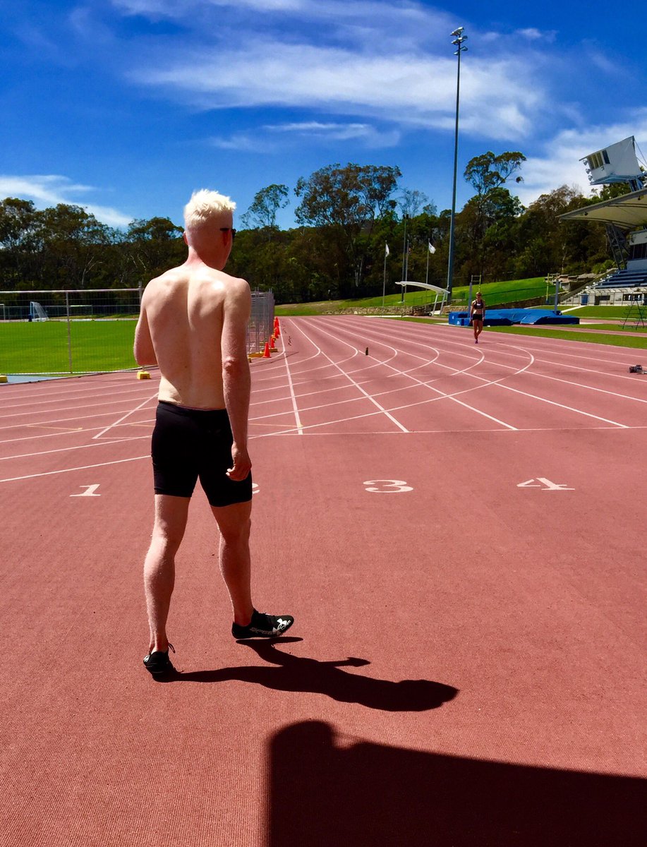 chadperris's tweet photo. Today is International Albinism Awareness Day.
Each day I step on the track  with a strong community of people with me.
This job’s tough but when I see the support from people like these 3 boys in Victoria it’s all worth it and makes me smile from ear to ear ❤️❤️❤️
#WhiteTiger https://t.co/vAPEXRPin7