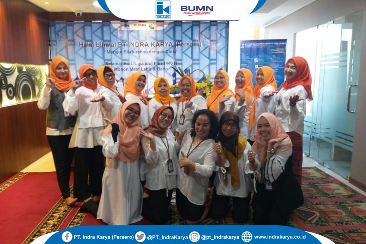 agrinas_palma's tweet photo. Halal Bihalal PT Indra Karya (Persero) dilaksanakan serentak di Kantor Pusat Jakarta dan kantor Divisi @PT_IndraKarya yang berada di Malang dan Semarang pada Rabu (12/6).  
@ForHumBUMN 
@KemenBUMN 
@PT_IndraKarya 
#IndraKarya 
#IndraKaryaAhlinyaAir 
#infoIKA 
#halalbihalal https://t.co/nd3Qku2YOe