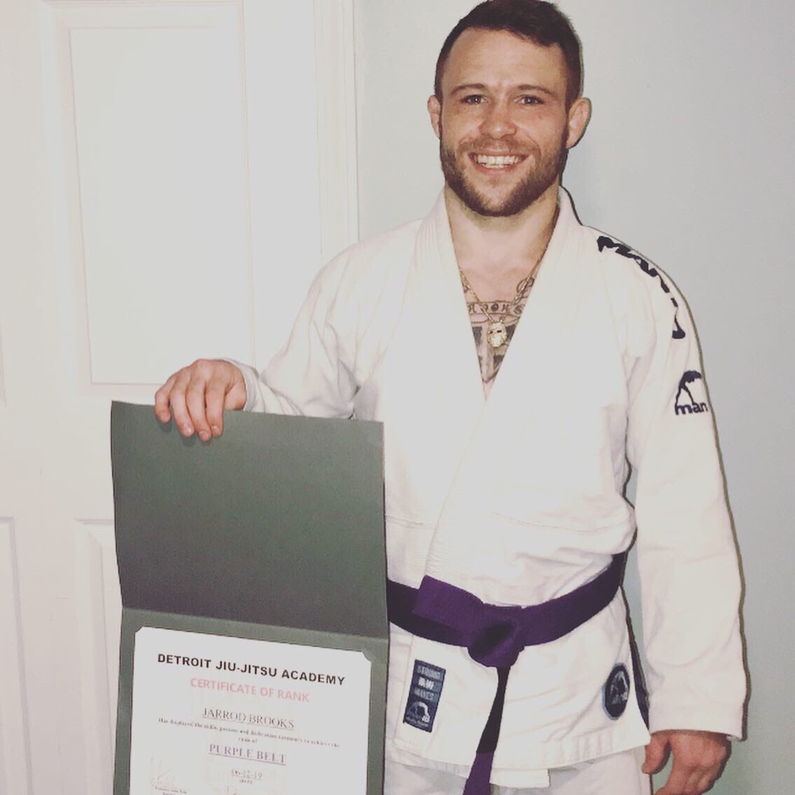 Jarred Brooks On Twitter Got My Purple Belt Today From Detroit Jiu Jitsu Academy I Want To Thank All Of The Coaches And Training Partners That Have Gotten Me To This