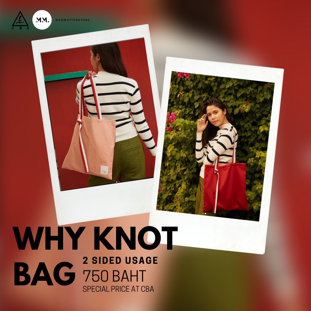 cba_chula2019's tweet photo. ② WHY KNOT BAG 
💸 ราคาใบละ 750 บาท
🚚 ลทบ40 / ems60
📍 นัดรับ: สยาม / จามสแควร์
#กระเป๋าแฟชั่น #กระเป๋าผ้า #กระเป๋าสะพาย #กระเป๋าสะพายข้าง #madmatterstore #cba #cbachula #cba2019 #cu103 #cu104 #dek62 #dek63 #cufirstdate2019 #shi80 #dentcu81 #mdcu75 #intania103 https://t.co/uFHAPMn8Wn
