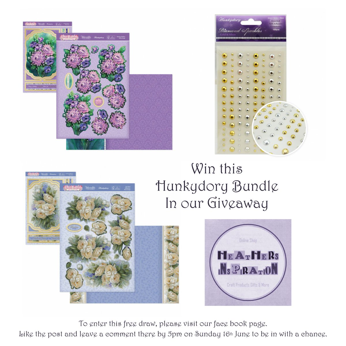 Hea_Inspiration's tweet photo. We have a new 'Giveaway' draw to enter over at 'Heathers Inspiration' facebook page. It is free to enter and you could win the lovely bundle pictured below.
https://t.co/TO0qkZzZ0y
#GIVEAWAY #Hunkydory #win #ThursdayMotivation #KindnessMatters 
#Facebook #Wincraftgoodies #Craft https://t.co/3t8dH6yqr7