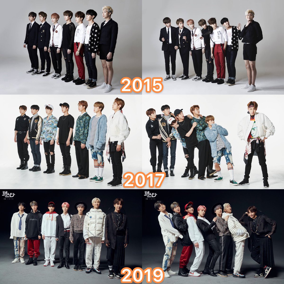 歴代の #BTSFESTA を まとめてみました♪ こう見ると本当に、見た目は