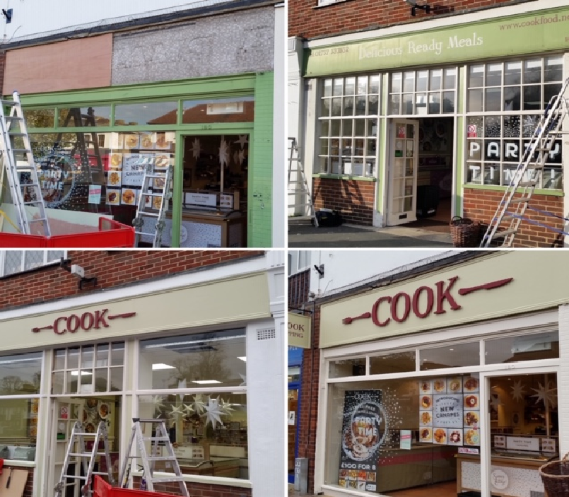 SPSINTERIORSUK's tweet photo. @theCOOKkitchen, Epping, Shopfront Redecoration
#design#shopfit#shopfront#bespoke#signage#epping https://t.co/94YxMpCKb8