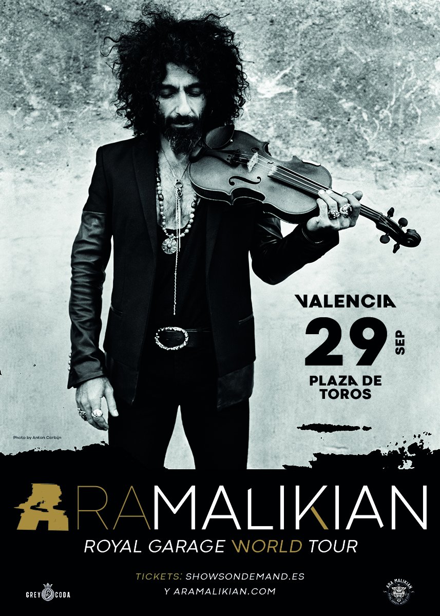El virtuoso del violín <a href="/AraMalikian/">Ara Malikian</a> estará en la Plaza de Toros de Valencia el próximo 29 de septiembre, con gran parte de las entradas ya vendidas. Compra las últimas en tickets.showsondemand.es/showsondemand/…