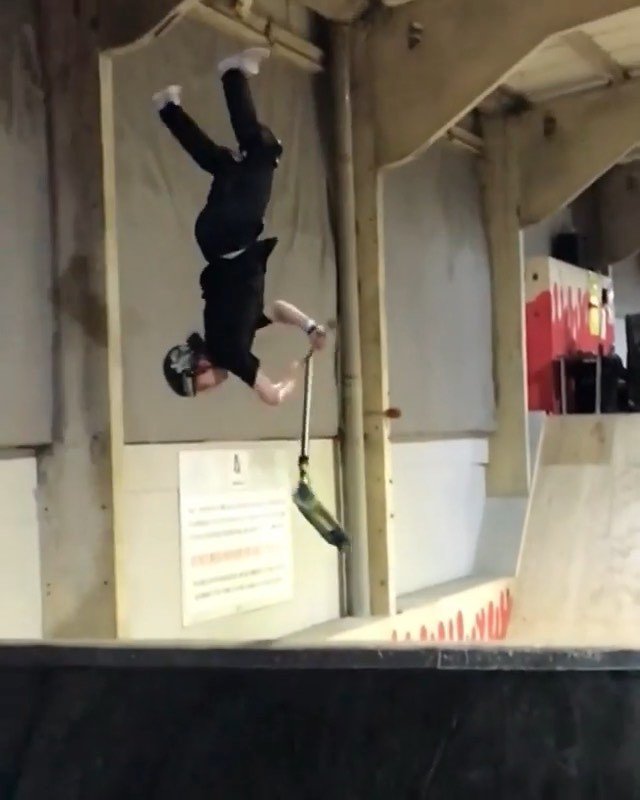 Talented rider <a href="/jake_chatterley/">Jake Chatterley</a> with this awesome clip sending it on the resi spine in building 2!!🔥🔥 🎥 <a href="/indyclayson/">Indy Clayson</a> ➡️ Forget about the rain and come and shred from 12pm-9pm at Europe’s largest indoor skatepark!⬅️ #scooters #inspiringothers #unitedkingdom #adrenalinealley #…