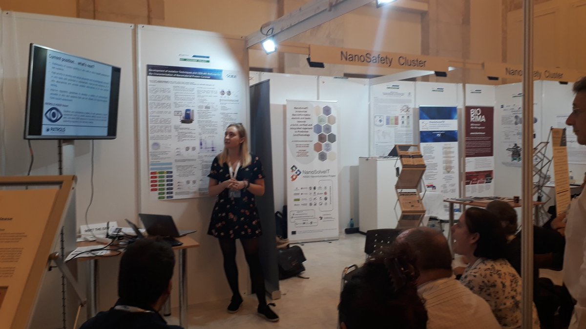<a href="/PATROLS_H2020/">PATROLS</a> presenting alternatives to animal testing on the <a href="/EUNanoSafety/">NSC Community (former EUNanoSafety Cluster)</a> stand at <a href="/ENF_2019/">EuroNanoForum2019</a>