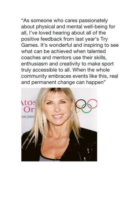 trygamesbath's tweet image. Delighted to have this incredible Olympian supporting the Try Games for a 2nd year. Let’s make the change happen! Thank you @sharrond62