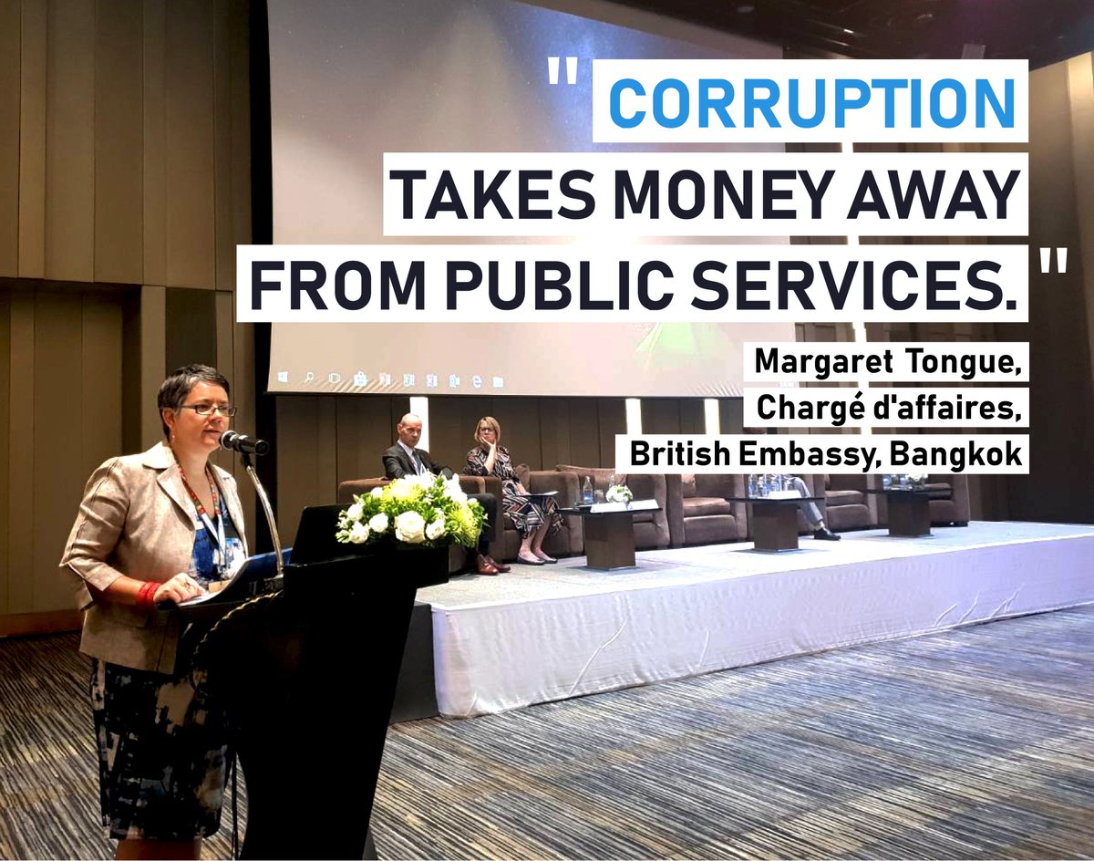 ukinthailand's tweet photo. “Everyone wants their children to get a good education, their families to get good healthcare, their public transport to work. People care about #corruption & know that corruption takes money from public services.” - @mtonguebkk at @UNDPasiapac's #NextGenAntiCorruption meeting. https://t.co/fc2kmRsIJK