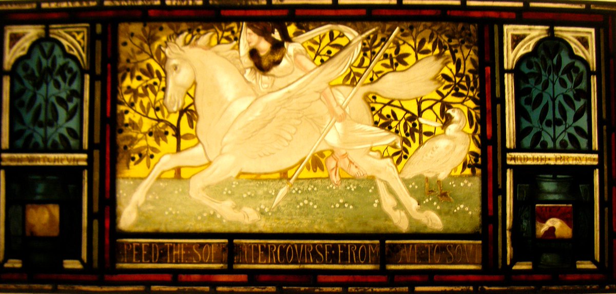 Cleaning and minor repairs to #stainedglass window. 1860's. "Speed the soft intercourse from soul to soul". Eloisa to Abelard. 1717. #AlexanderPope #Glasgow #Scotland W&amp;JJ Kier.