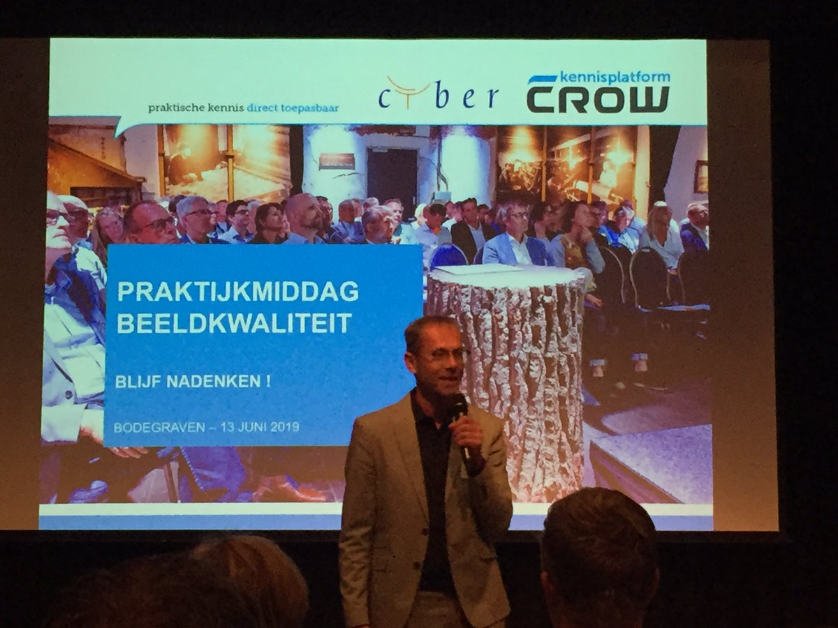 Vandaag voor @nederlandschoon naar de #CROW praktijkmiddag #beeldkwaliteit.