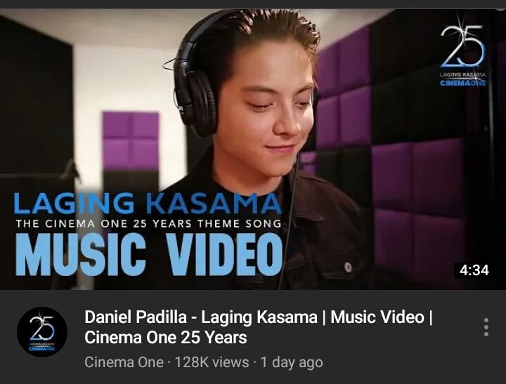 DanielBerksBCOL's tweet photo. Daniel Padilla singing "Laging Kasama" the Cinema One 25 years theme song

Let's watch it on yt! https://t.co/l4Kgc0HKBg