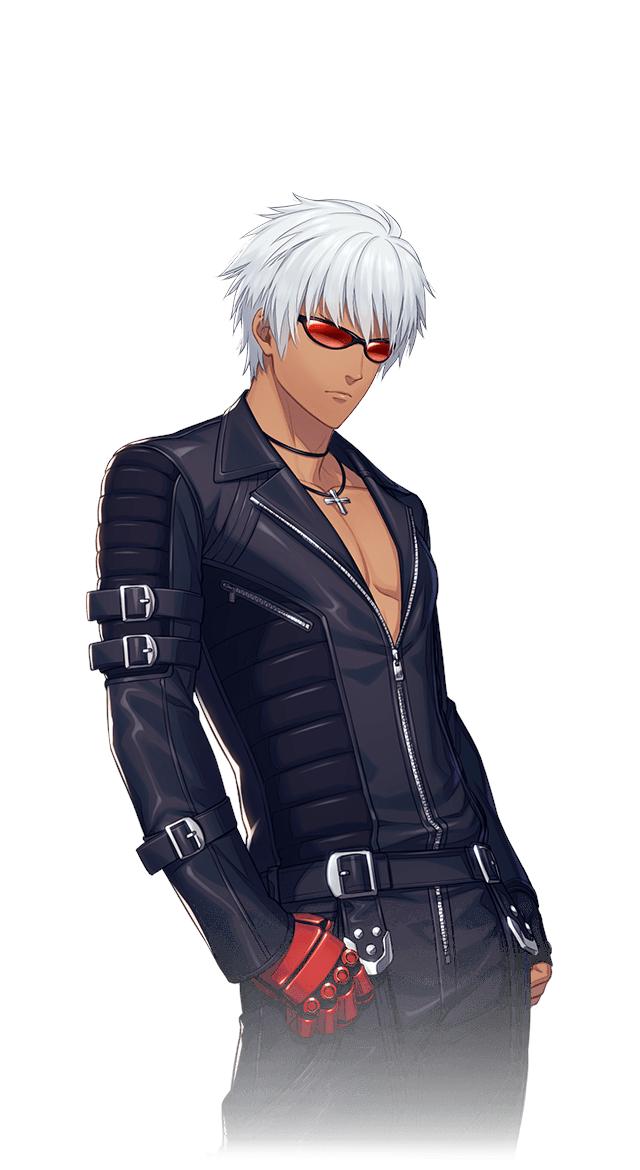 K'CV: Ono YuukiHeight/Weight: 183cm/65kgBirthday: UnknownCountry: UnknownFighting style: ....it's.. "violence".Kidnapped at a young age and trained to be a weapon, the day came where K' had his DNA fused with Kusanagi Kyo's. This gave him the ability to manipulate fire.