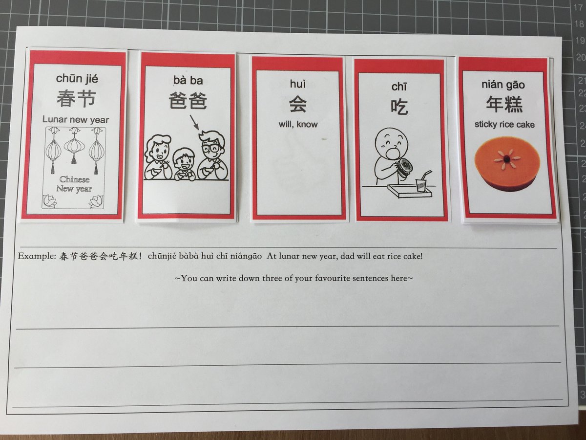 A sample of teaching Mandarin sentence structure in a dummy way with paper &amp; Google Slides.