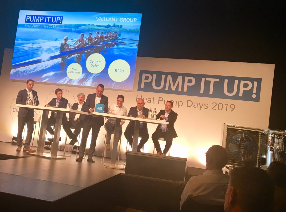 Vaillant heat pumps days 2019, over 200 people from across the Vaillant family came together yesterday. Honoured to represent the UK talking and debating our heat pump future. #pumpitup #keepthemomentum <a href="/vaillantuk/">Vaillant UK</a>