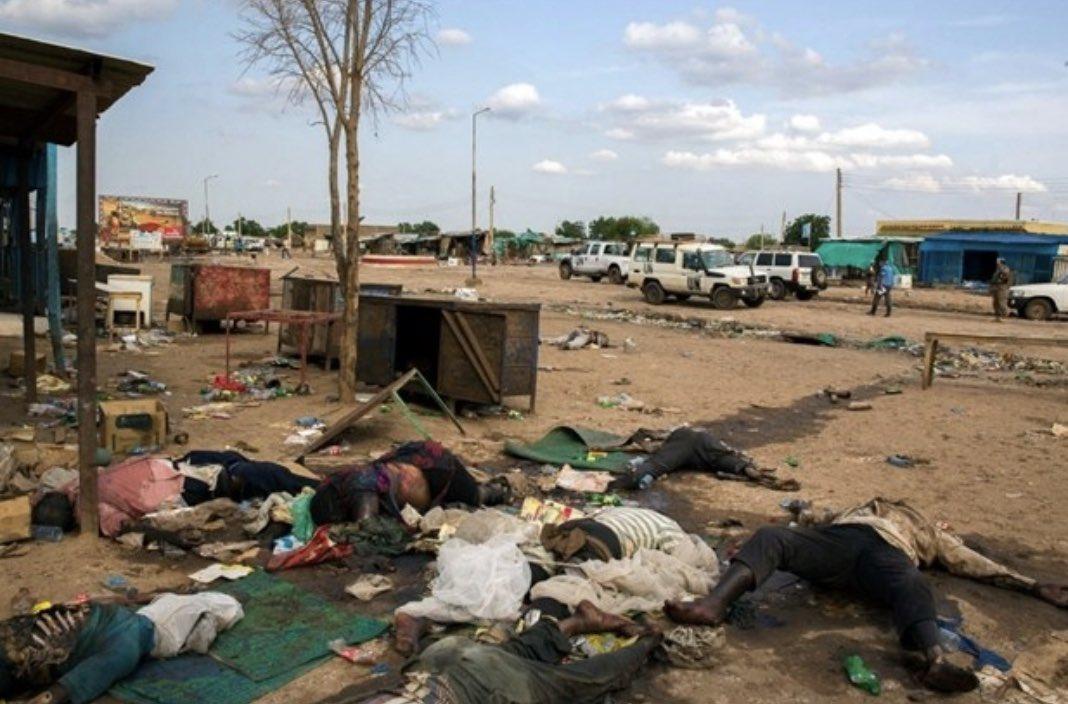 its_bridgit001's tweet photo. #SudanMassacre 
The Government responded with a massacre; 500 killed, 723 injured, 650 arrested, 60 raped, 1000+ missing.

These are photos of dead citizens. 

Among the victims are women and children.  Let's  remember  the families  and Citizebs of Sudan  in prayers. 

*RETWEET https://t.co/5jvEuGP7Rl