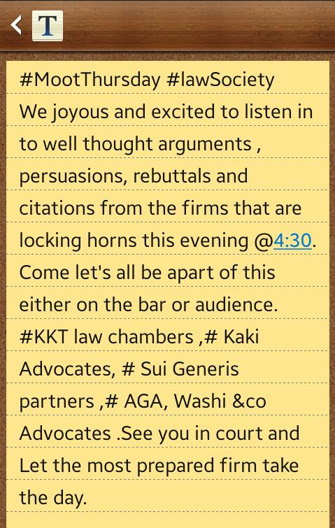 It's happening today  <a href="/KktLaw/">KKT LAW CHAMBERS</a> vs <a href="/kaki/">习近平</a> advocates #iuiulaw society criminal law moot series.