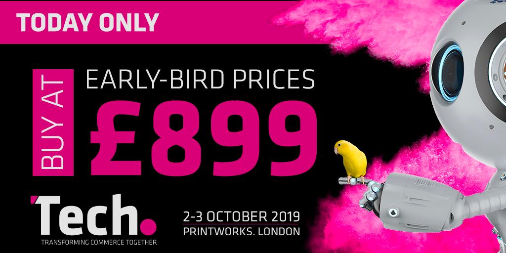 RetailWeek's tweet photo. #TBT THE TECH WORM IS BACK! Throwing back to the early bird price for today's spectacular offer. Don't miss it this time around. #RWTech #LTW Get your pass online https://t.co/4kCt0XmMDt https://t.co/oSLErf8XWV