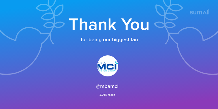 Our biggest fans this week: mbamci. Thank you! via sumall.com/thankyou?utm_s…