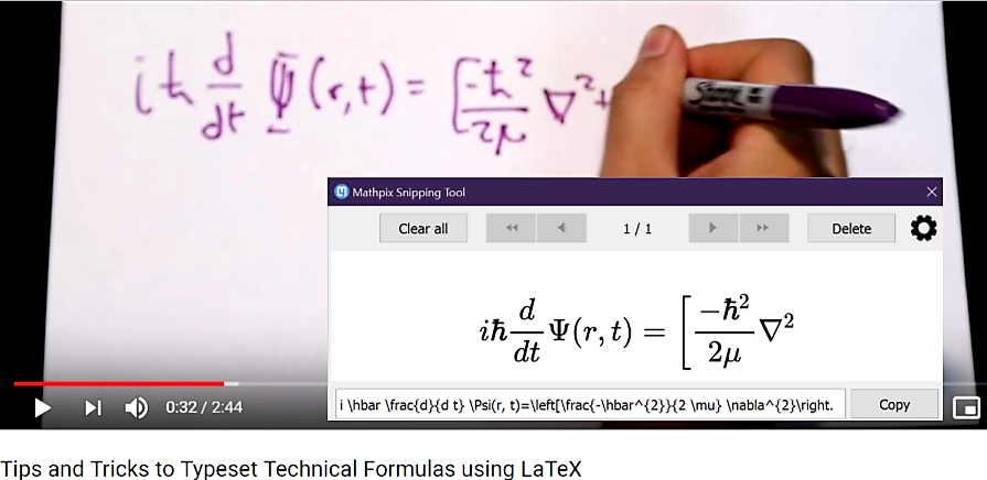 MeirianLT's tweet photo. Check out #Mathpix, a great tool for converting images of #mathematics into #LaTeX: https://t.co/ELw1iBz2Kx. 
I tested it on @JongEric's handwriting and was impressed with the results! 
See https://t.co/xCMJzmKify for more tips and tricks on typesetting mathematics. https://t.co/jwr5vnWmJ4