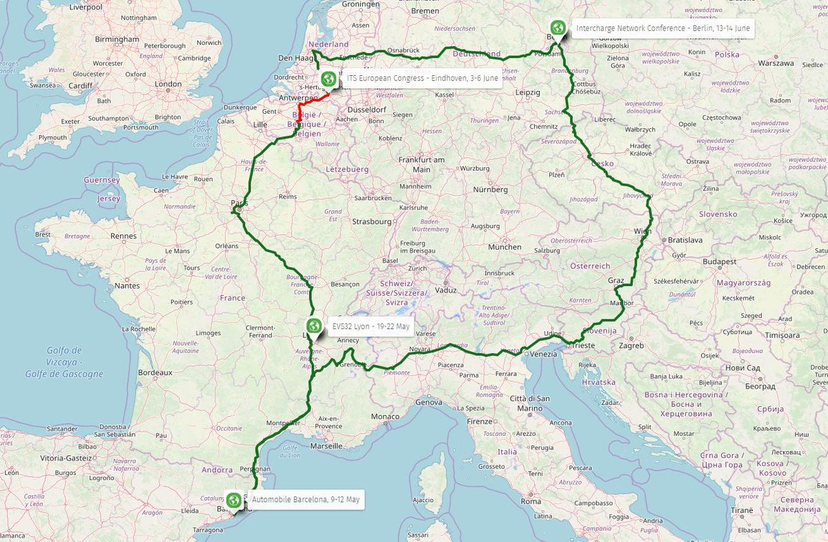 ISENSE_GROUP's tweet photo. @NeMo_Electro #ElectricVehicle arrives in Berlin today to meet @hubject at #ICNC19: Join @NeMo_Electro team at the event to learn about the #NeMoTestDrive and its efforts to provide seamless #electromobility services in Europe. Next stop in Vienna! https://t.co/alIA4BpooC