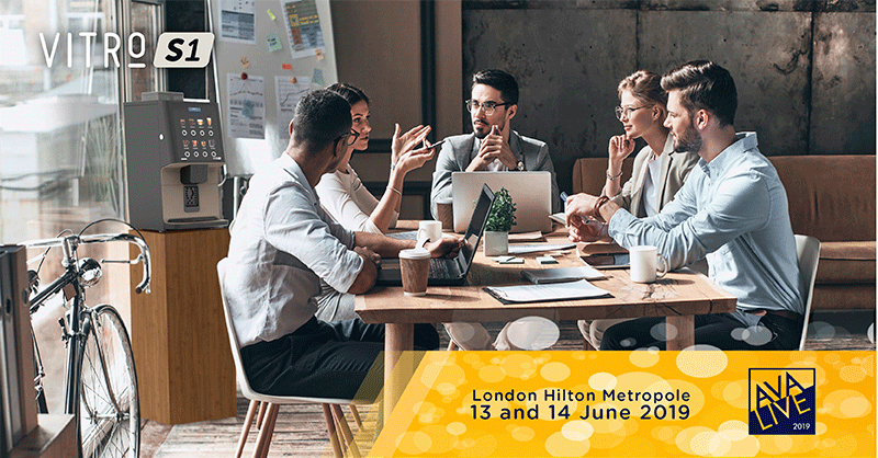 coffetek's tweet photo. Come and visit us at #AVALive event. We encourage you to be part of the different activities; leadership symposium, workshops, seminars... Join us and be part of the future! #AVALive #avalive2019 @vendingAVA @eventsAVA https://t.co/UmpvbNbH6W