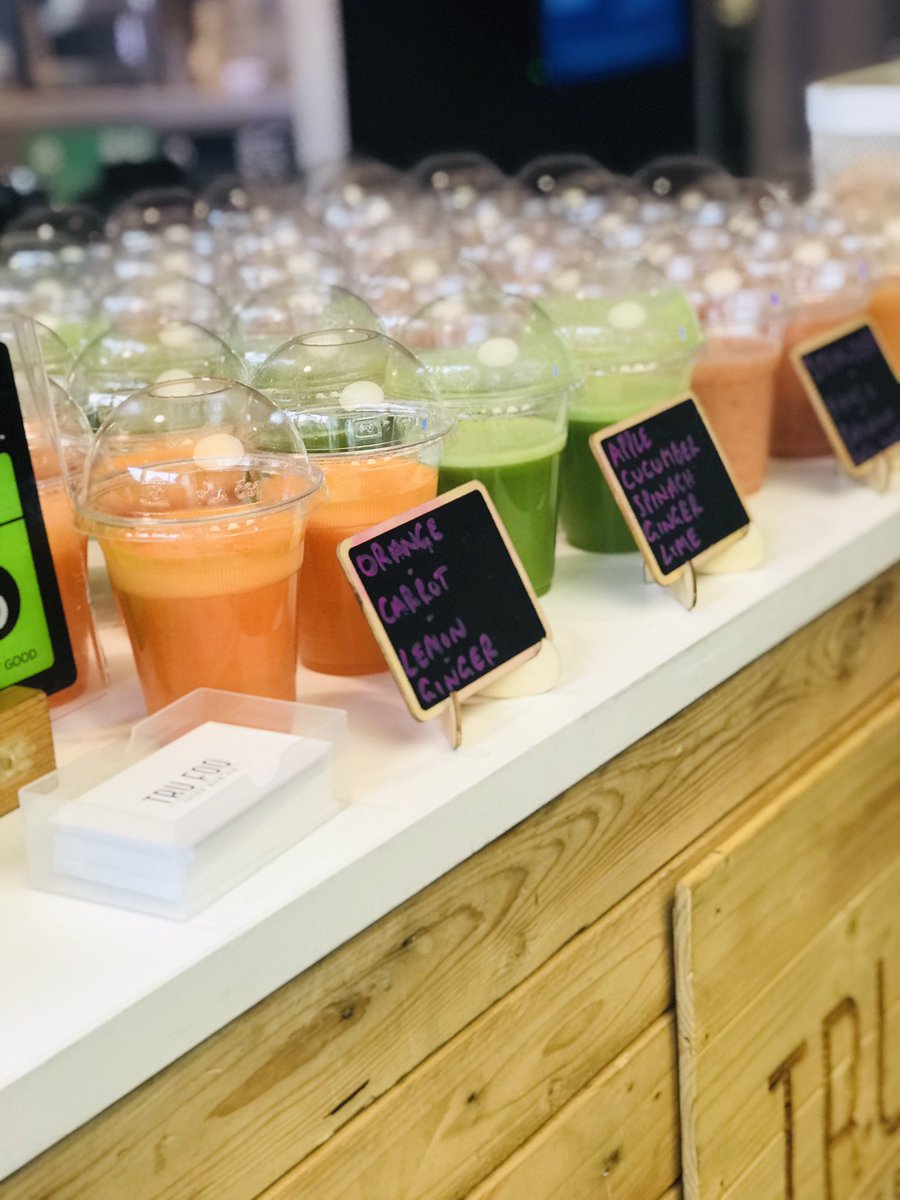 JustEatMyTweet's tweet photo. We have a lovely pop-up for you this morning - the guys from Tru Foo juices are here to energise your Thursday morning! @tru_foo https://t.co/q9sRtLFFWv