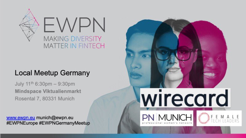 Melanie Ockerse (@melanie_ockerse) on Twitter photo Thanks <a href="/FTL_Munich/">Female Tech Leaders</a> for supporting the #EWPNGermanyMeetup too!
Places are filling up fast. Register: bit.ly/2WqzIrX
<a href="/EWPNEurope/">EU Women Payment Net</a> <a href="/wirecard/">Wirecard</a> @PWNMunich 
#womeninpayment #diversity #innovation #localmeetup Thanks <a href="/FTL_Munich/">Female Tech Leaders</a> for supporting the #EWPNGermanyMeetup too!
Places are filling up fast. Register: bit.ly/2WqzIrX
<a href="/EWPNEurope/">EU Women Payment Net</a> <a href="/wirecard/">Wirecard</a> @PWNMunich 
#womeninpayment #diversity #innovation #localmeetup