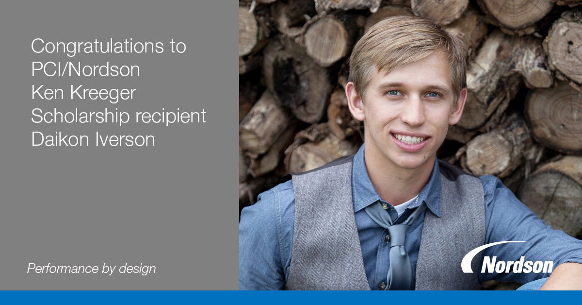 Nordson_Coating's tweet photo. @Powder_Coating / @Nordson_Corp Ken Kreeger Scholarship Awarded to University of Wisconsin – Stout student Daikon Iverson. Read more: https://t.co/pPnvVu2rt2 #Performancebydesign #powdercoating #Scholarships2019 https://t.co/LbmfZwK4sq