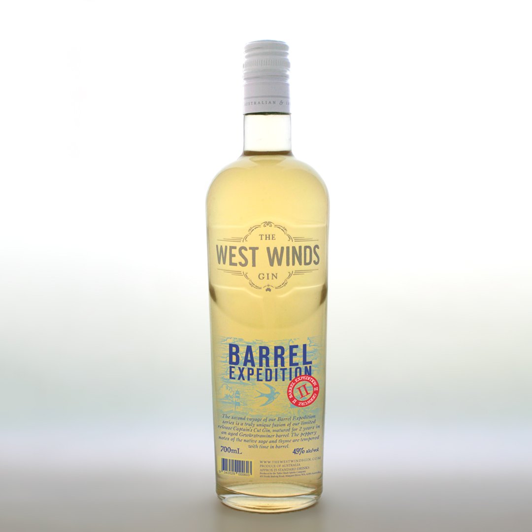 The second voyage of our Barrel Expedition series is a truly unique fusion of our limited release Captain’s Cut Gin matured for 2 years in an aged Gewürztraminer barrel. Look for this on our website from July 1.