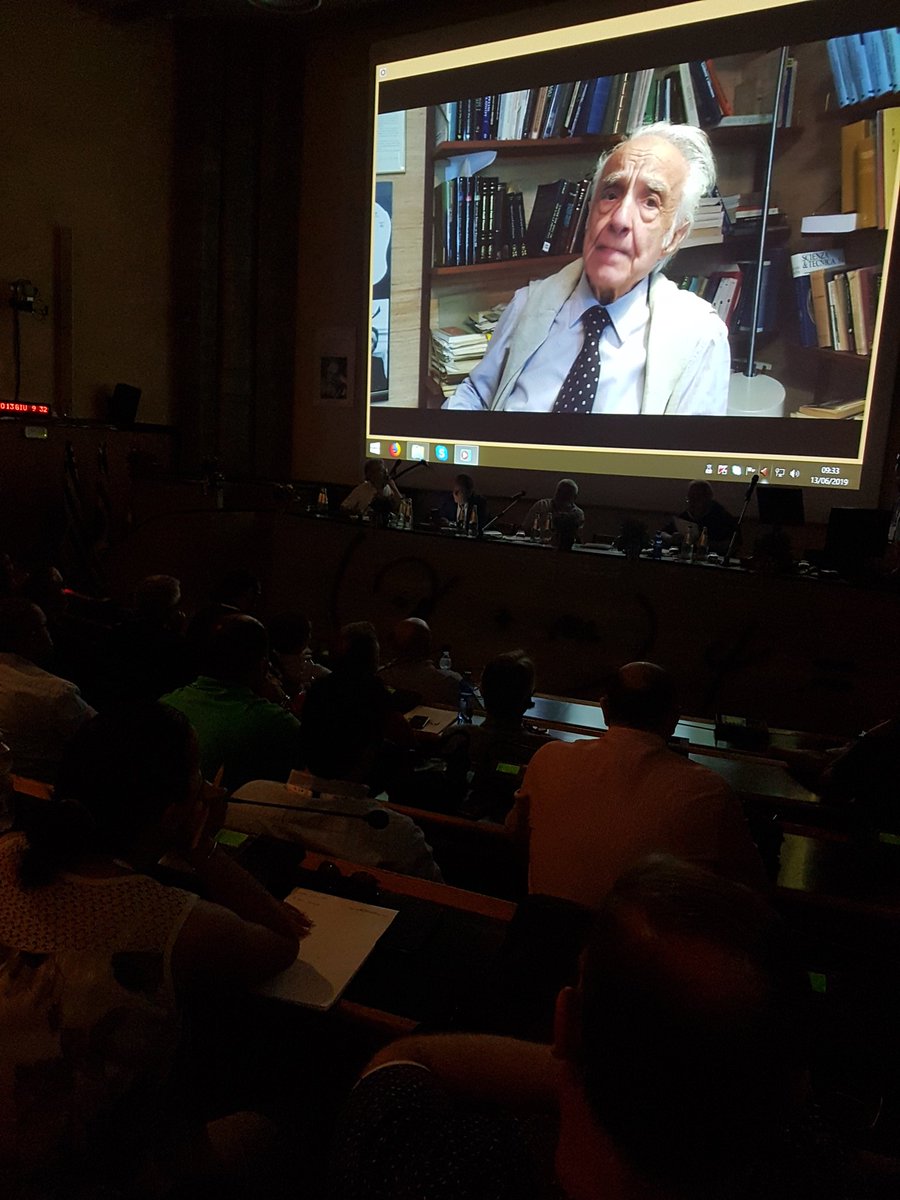 FilcaCisl's tweet photo. Videosaluto del professor Zichichi all'Assemblea Filca, al centro "Ettore Majorana" di #Erice: "Siamo grati alla Filca, che con le sue proposte sull'#edilizia ecosostenibile contribuisce a tenere alta l'attenzione sul tema dell'#ambiente". #FilcaInRete #noiCISLsiamo #13giugno https://t.co/rG9HpUz8wm