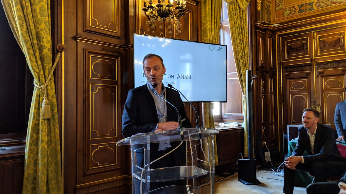 domfilippone's tweet photo. Zoom sur les enjeux de la directive NIS avec Patrice Bigeard de l'#Anssi sur la matinée CCIAL #club27001 Lyon https://t.co/VDsTjAzwgD