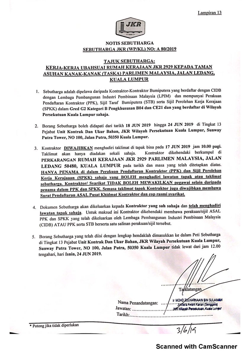 Contoh Surat Pada Jurutera Jkr Daerah