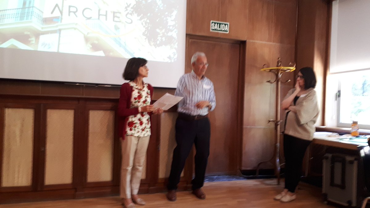 tonyhino13's tweet photo. Representantes del proyecto @ARCHES_Madrid @ArchesEU nos cuentan las dificultades que tenián anteriormente al proyecto https://t.co/OPOaWhRhxm