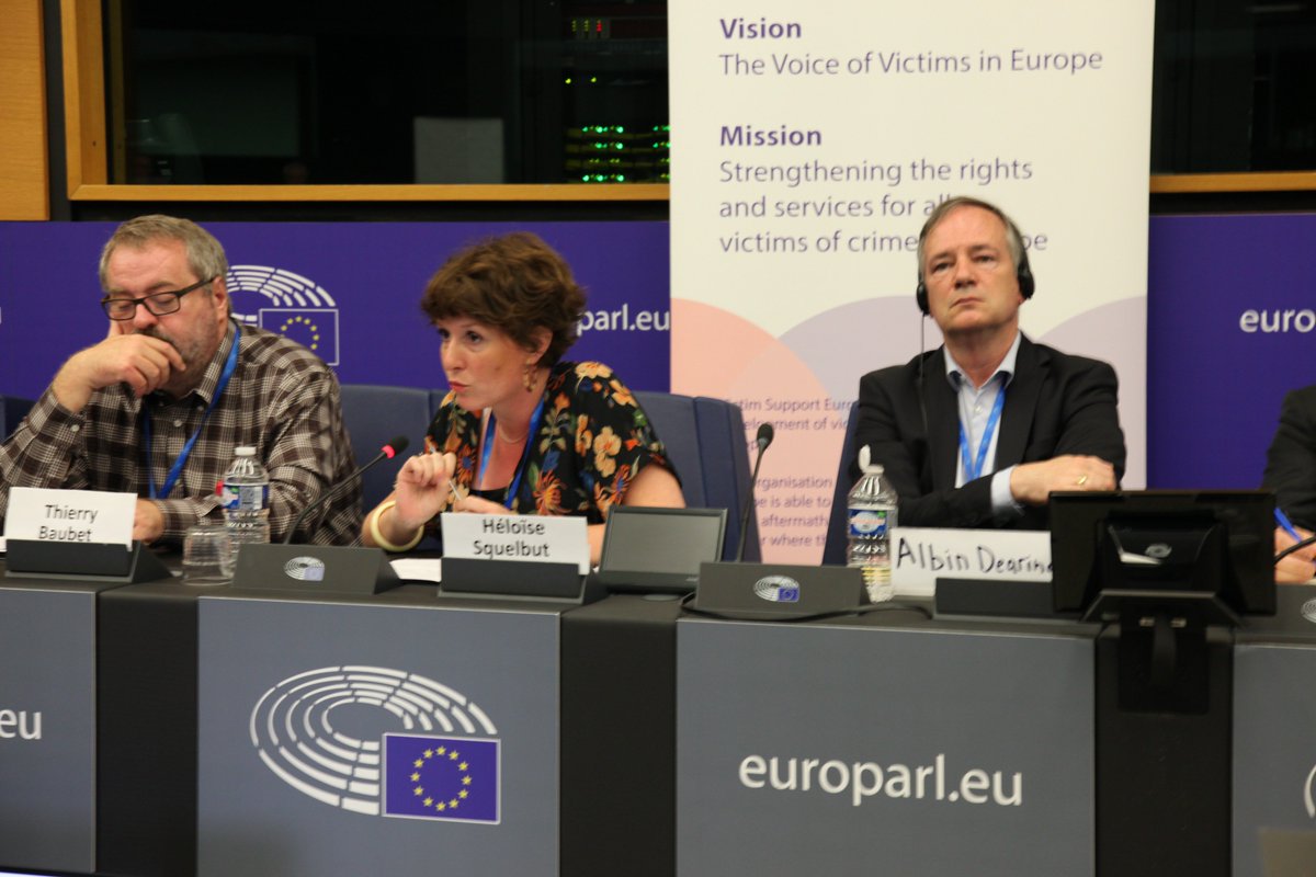 VictimSupportEU's tweet photo. 🎯🌳Héloïse Squelbut (@IFJR_officiel), French Institute for Restorative Justice (France), is speaking on maximising recovery in restorative justice.
#VSE2019AnnualConference
#VictimSupportEU
#FranceVictimes
#VictimsRecovery https://t.co/ztGZz7M5D9