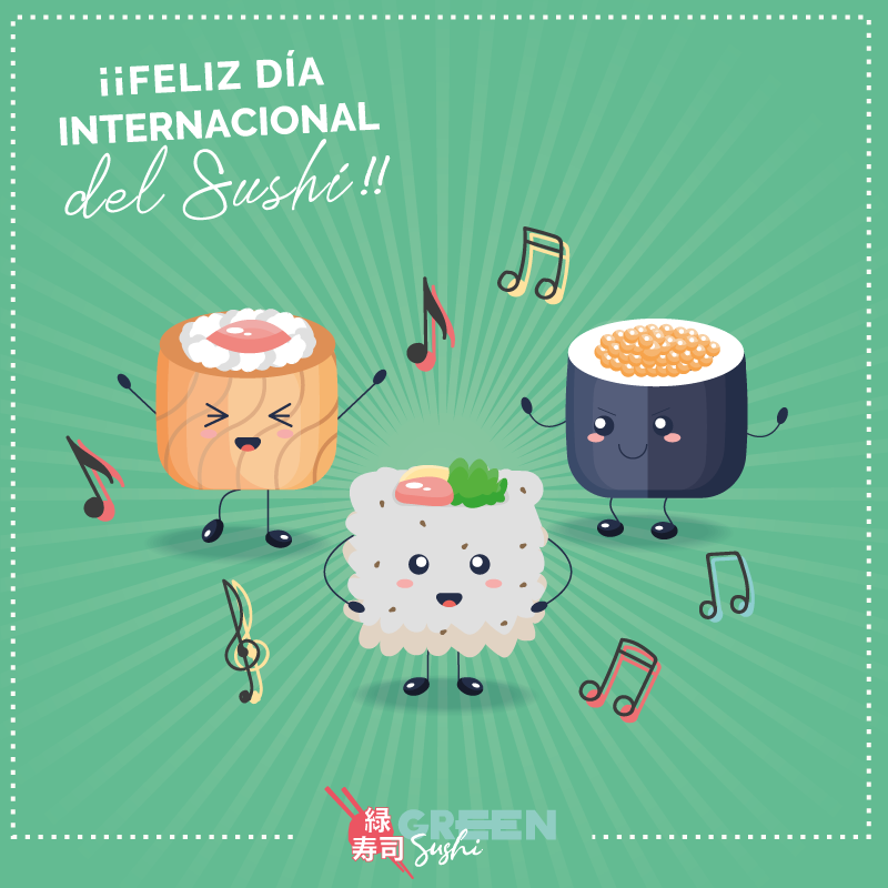 green_sushi's tweet photo. ¡¡Feliz #DíaInternacionalDelSushi!! 🍣🍣🍱🍱

¡Ven a celebrar el día de tu comida favorita en @green_sushi!

¡Esto se merece un festín! 🥳🥳 https://t.co/iVbxHGX7rC