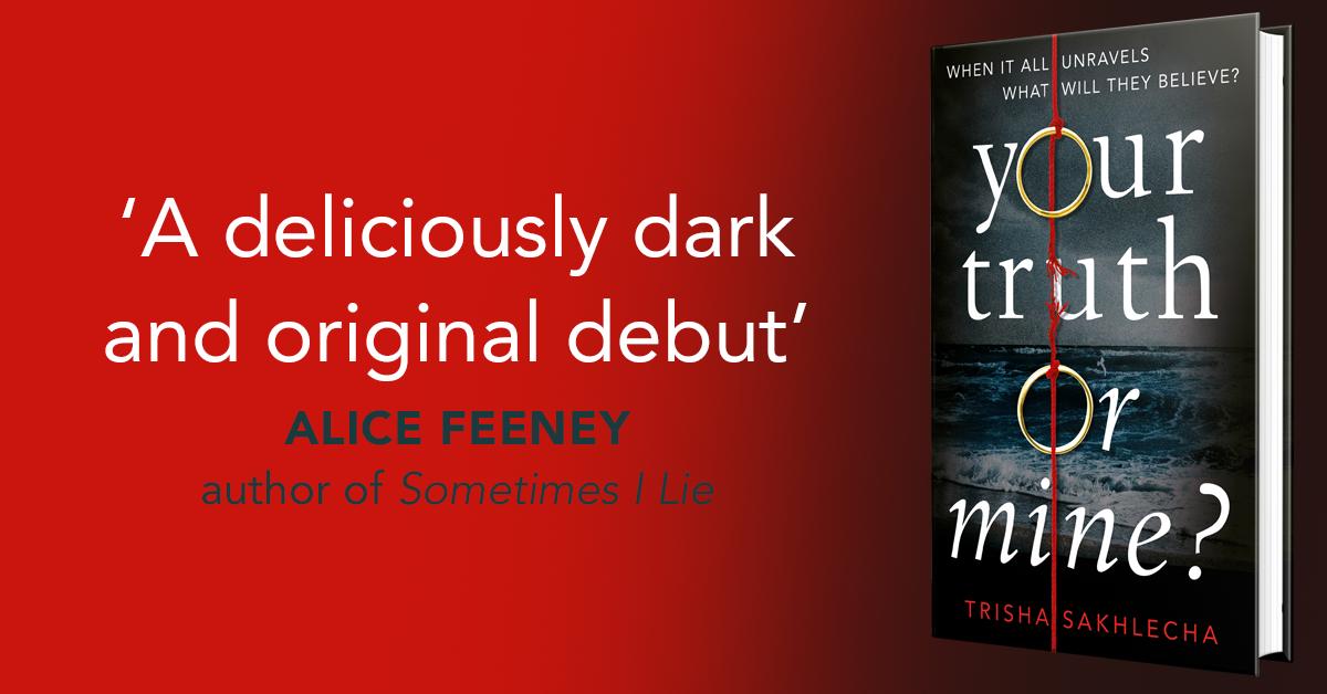 panmacmillan's tweet photo. TO HAVE. TO HOLD. TO BETRAY...

Your Truth or Mine? by @TrishaSakhlecha is published today! This is about the dark secrets couples keep from one another and how a marriage unravels... https://t.co/9bMn3hAdLJ https://t.co/VQO5yK3rT1