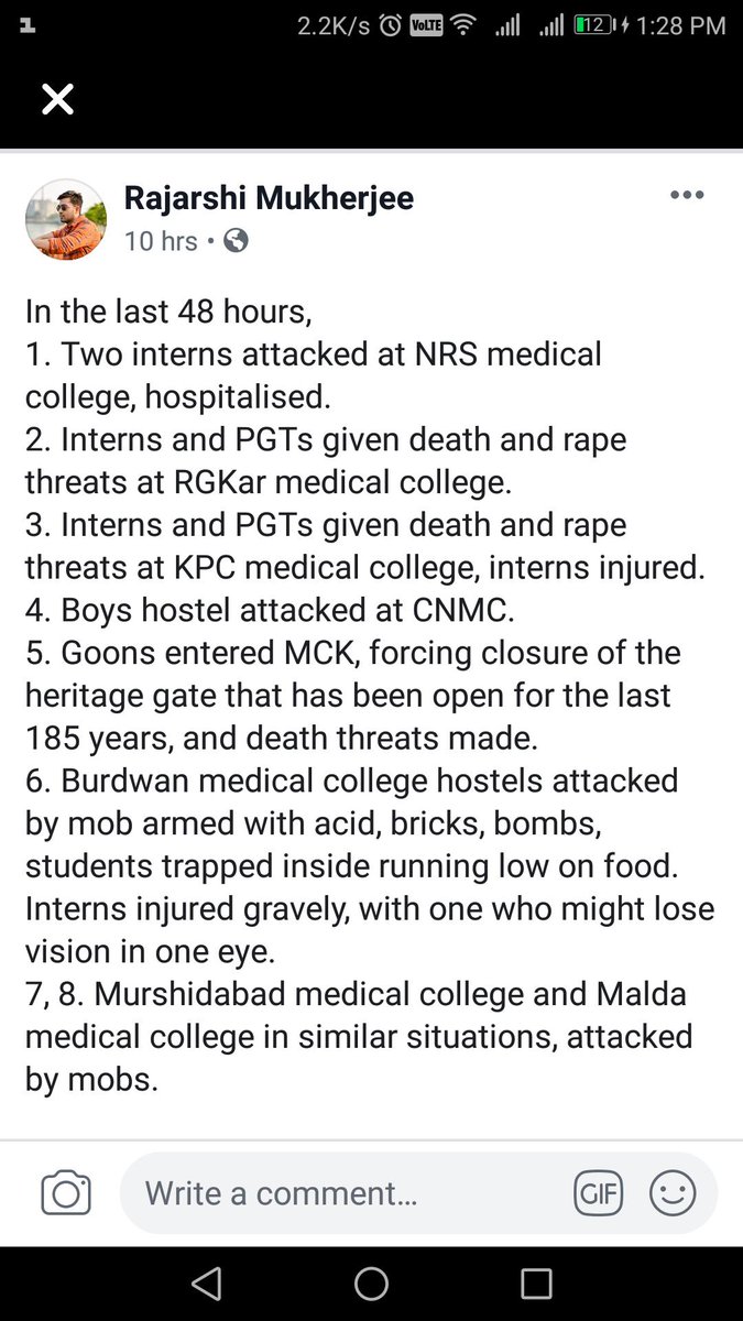 krish16maj's tweet image. #Savethedoctors
Hlp us pls,even our hostels are being set on fire,the doctrs are under constant attack,female doctrs are under acid attack n r molested..pls help us.
@narendramodi @smritiirani @ArnabGoswamiRtv @ndtv @republic @rajnathsingh @AmitShah @DilipGhoshBJP  pls help us