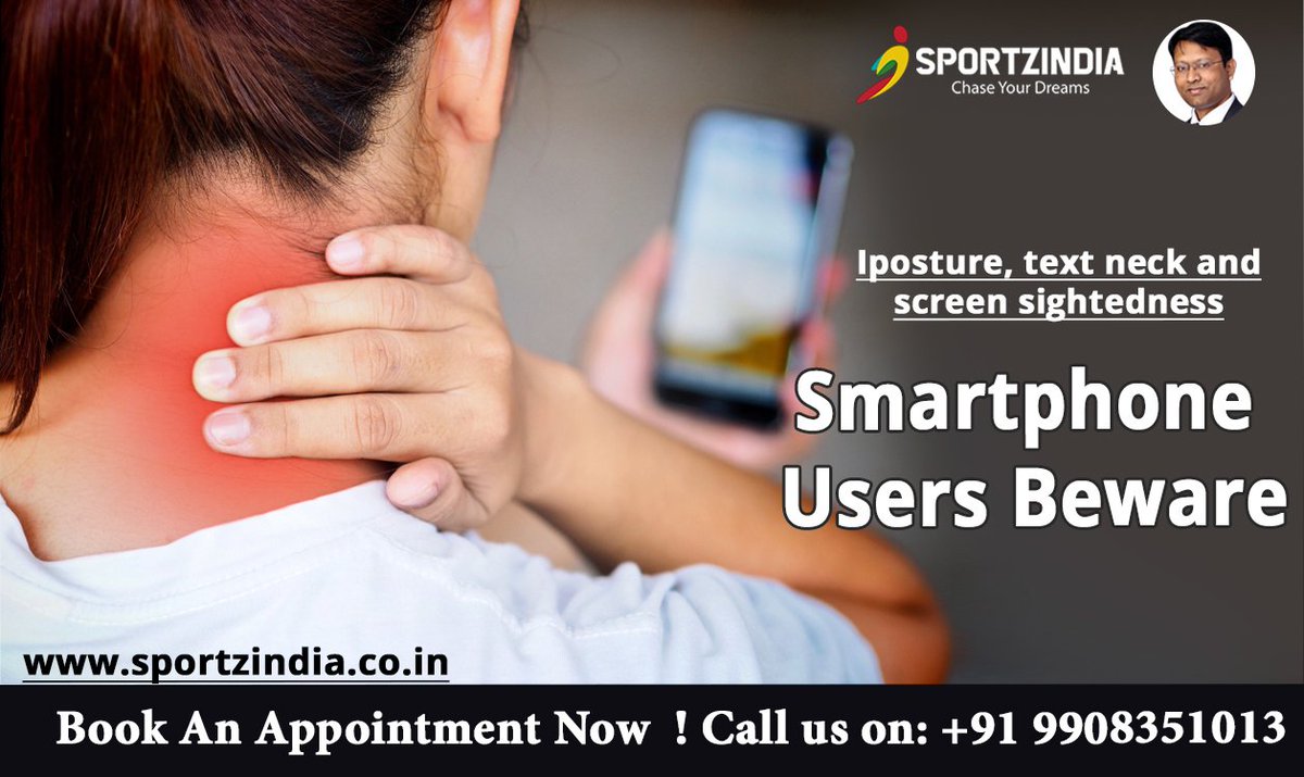 sportzgurukul's tweet photo. Text neck is the term used to describe the neck pain and damage sustained from looking down at your cell phone, tablet, or other wireless devices too frequently and for too long.
Read more https://t.co/gEepiMGnjX
#Iposture #Textneck #NeckPain #SportsMedicine #Sports #sportsdoctor https://t.co/QpivDo1G6K