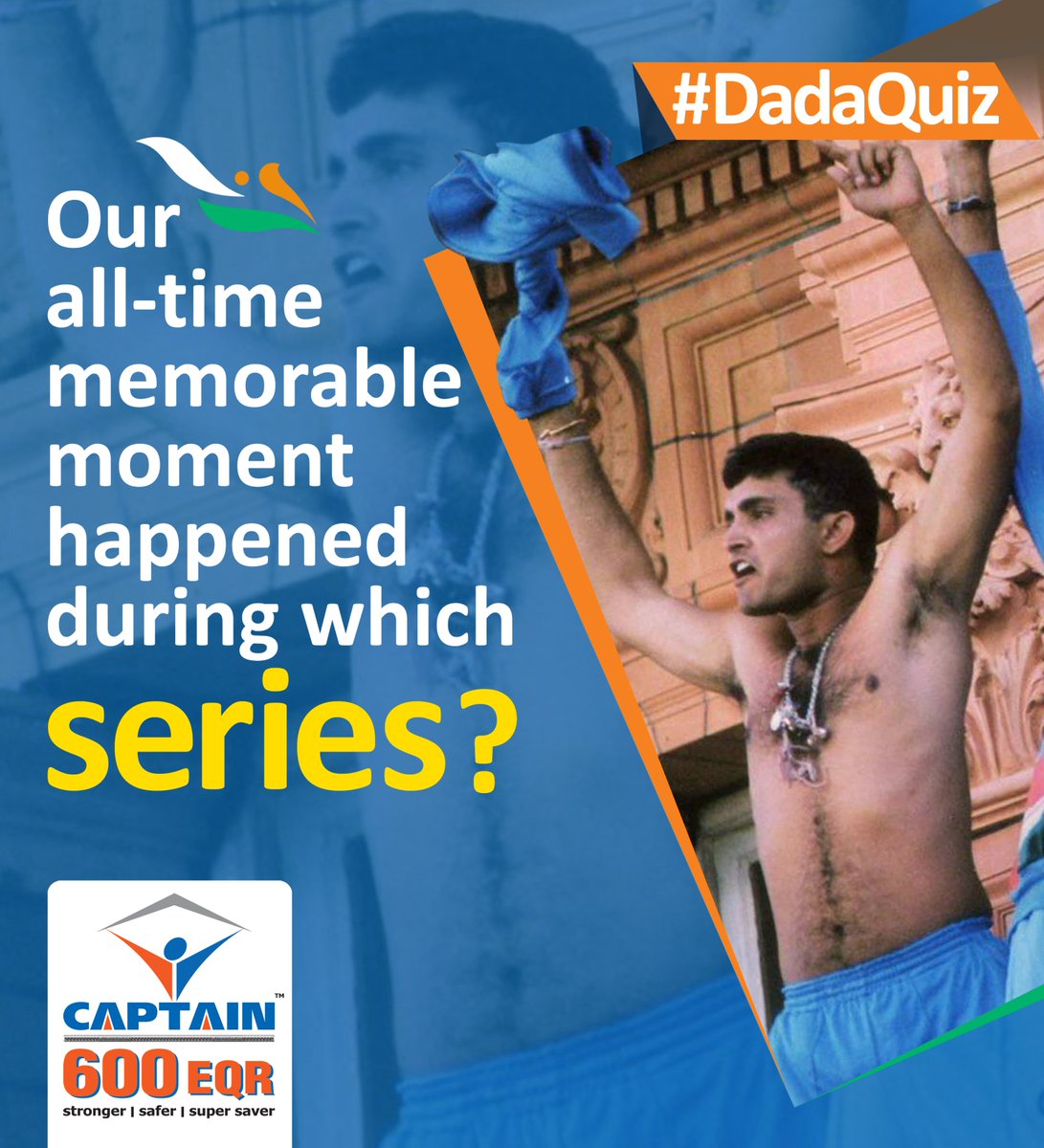 captainsteelind's tweet photo. For all the #DadaFans out there!
Answer this quiz in the comment section and get a chance to win an autographed mug by @SGanguly99!
#CaptainTMT #ContestAlert https://t.co/RFvP7bg02s
