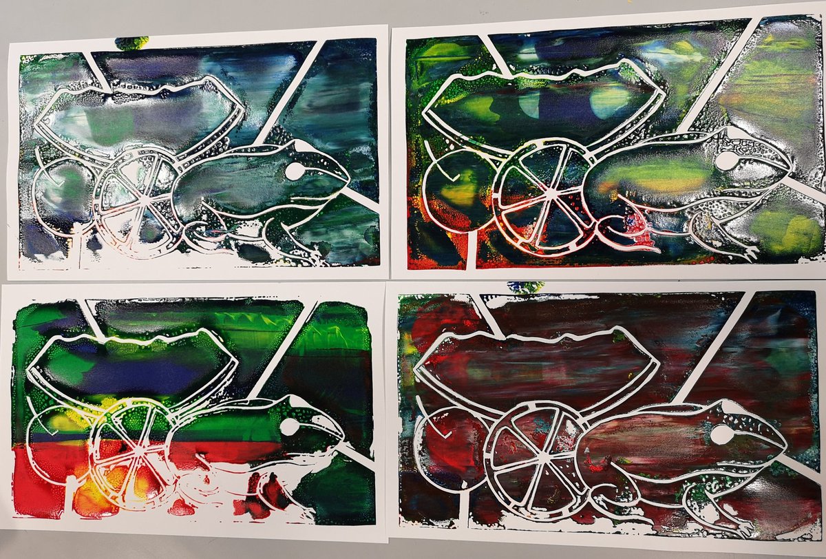Year 10s have been experimenting with screen printing this week with some excellent results #art #screenprint #print #colour #nature