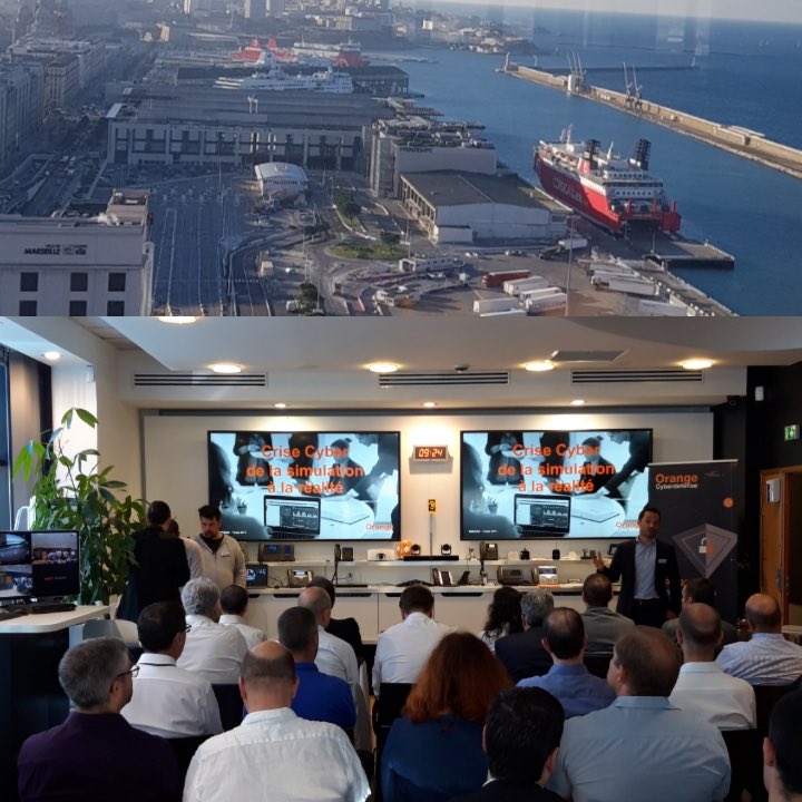 MyleneManier's tweet photo. Merci à nos clients d être présents dans notre #showroom #orange à cette matinale consacrée au sujet de la « cyber crise: de la simulation à la réalité » et merci à nos experts @OrangeCyberdef  @erob84 @SHuguesMrs https://t.co/iUIVHO9qpk