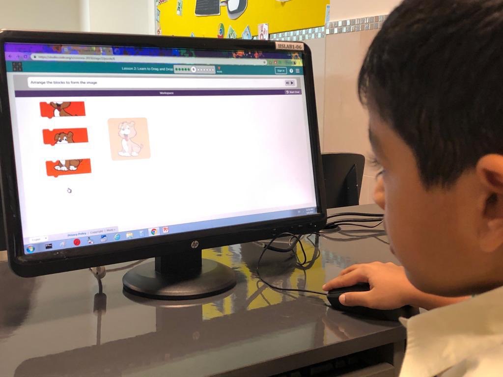 IIS_DSO's tweet image. Our budding programmers of Grades 1&amp;amp;2...#TechnologyWeek