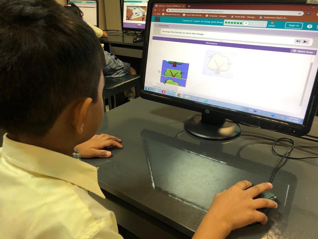 IIS_DSO's tweet image. Our budding programmers of Grades 1&amp;amp;2...#TechnologyWeek