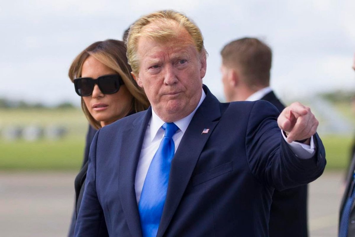 Donald Trump with Steve McClaren's hair