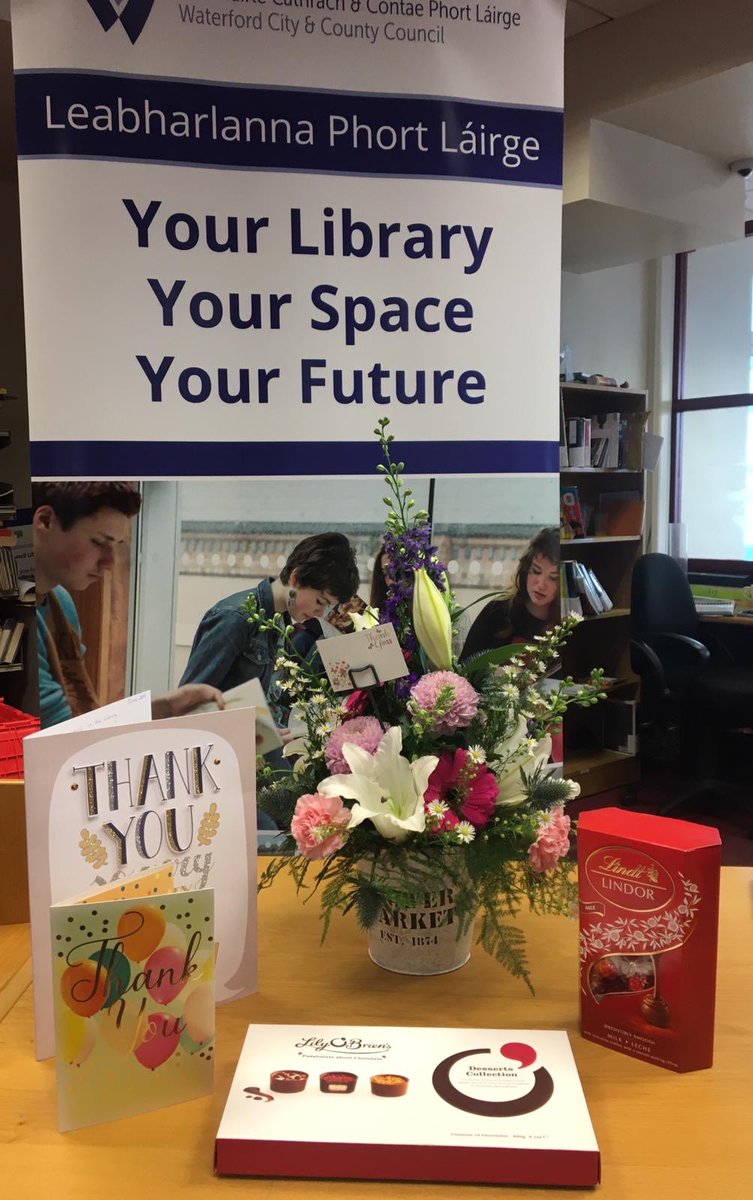 WaterfordLibs's tweet image. We were overwhelmed to receive a lovely gift of thanks from the students in Dungarvan who have enjoyed using the library during staffed and #MyOpenLibrary hours for exam study during the year. 

Lots of luck to them all with exams and in the future! #Waterford