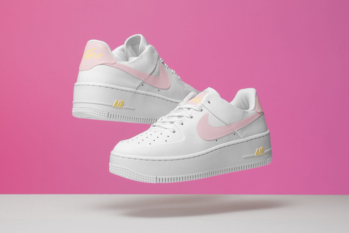 Pastel Pink Nike Air Force Pink Tick