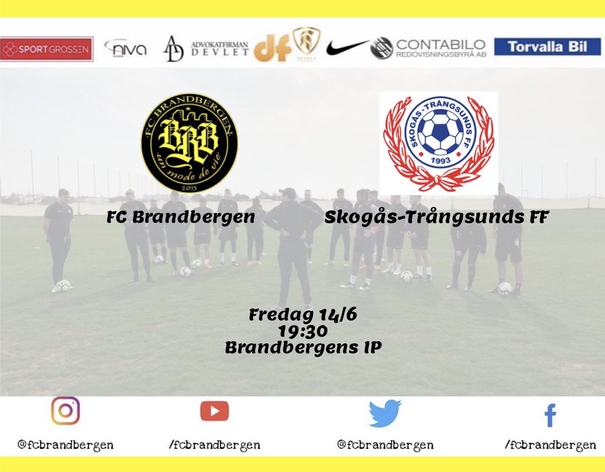 FCBrandbergen's tweet photo. Ny omgång, nya tag! Imorgon väntar nästa hemmamatch för brb där tuffa Skogås-Trångsund kommer på besök. Se till att komma ner till Brandbergens IP Fredag 19:30 och stötta killarna tillbaka till det vinnande spåret! Forza BRB! #vbb #fcbrandbergen #fcbrb #brandbergen https://t.co/GlzucD7rnA