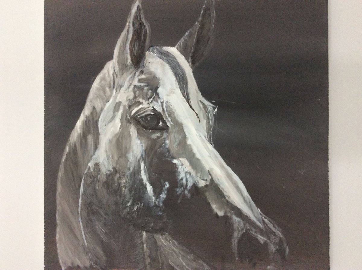 JoVandemeulebr's tweet photo. #Versaline painted by a Belgian artist. #Happy &amp; #Thankfull for this nice painting. Very proud of our beauty. Amazing comeback. See her again the 27st this month in #ParisLongchamp. https://t.co/nZ7jyp61sA