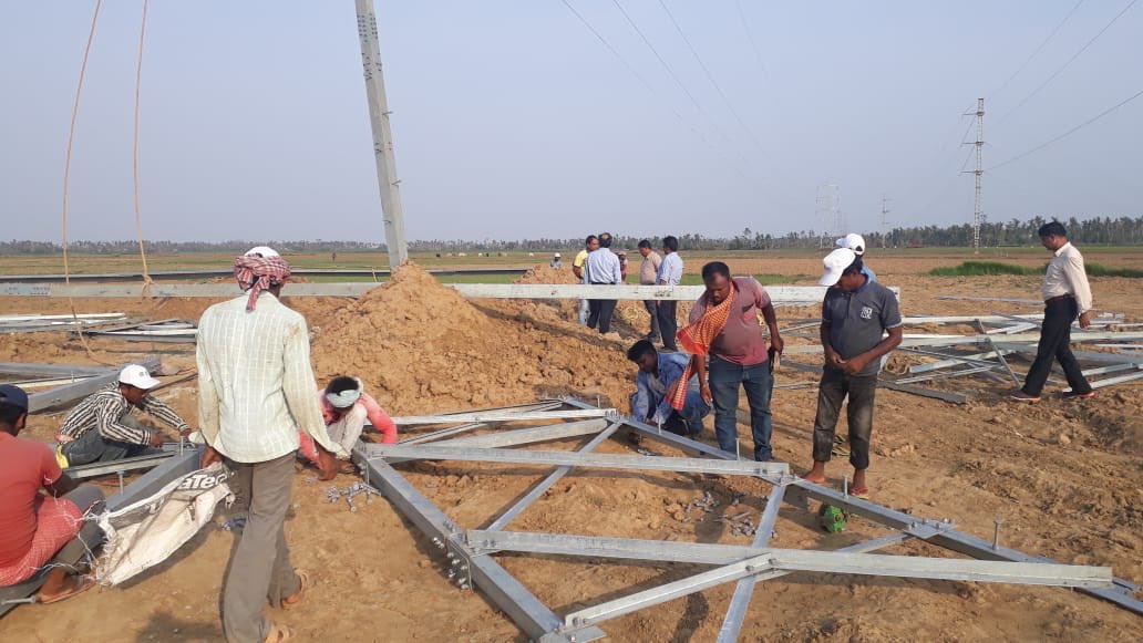 FaniRestoration's tweet photo. Permanent restoration of Chandaka-Nimapada 132 KV line.#FaniRestoration https://t.co/V9cjkRGP0j